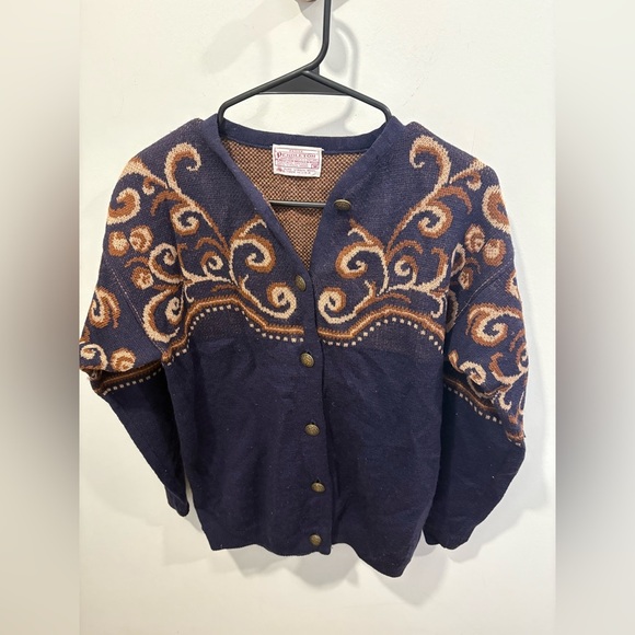 VINTAGE- PENDLETON WOOL CARDIGAN- M - Picture 4 of 5